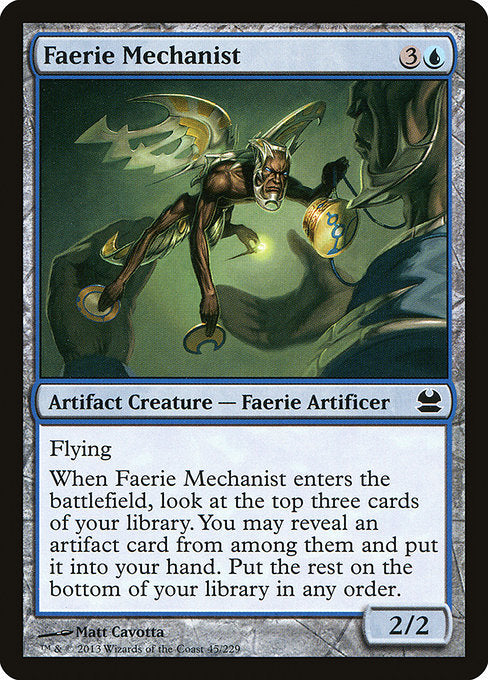 【Foil】【EN】フェアリーの機械論者/Faerie Mechanist [MMA] 茶C No.45