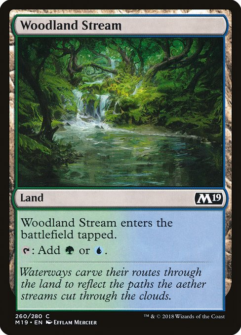 【Foil】【EN】森林地の小川/Woodland Stream [M19] 無C No.260