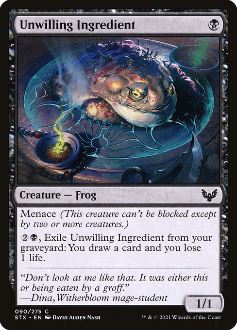 【Foil】【EN】不本意な材料/Unwilling Ingredient [STX] 黒C No.90