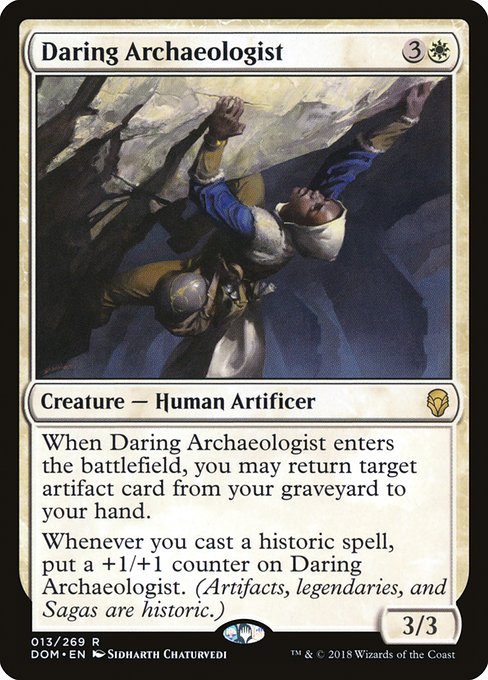 【Foil】【EN】勇敢な考古学者/Daring Archaeologist [DOM] 白R No.13