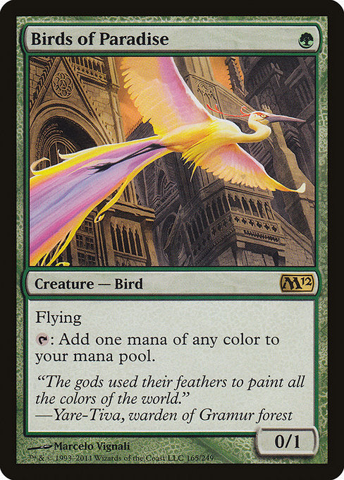 【Foil】【EN】極楽鳥/Birds of Paradise [M12] 緑R No.165