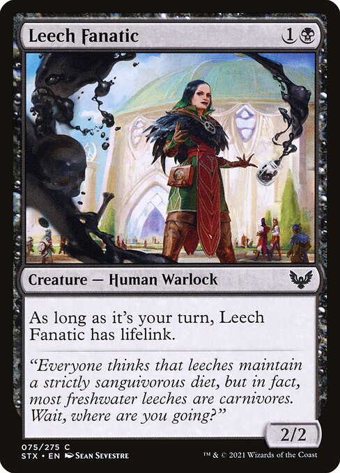 【Foil】【EN】ヒルの狂信者/Leech Fanatic [STX] 黒C No.75
