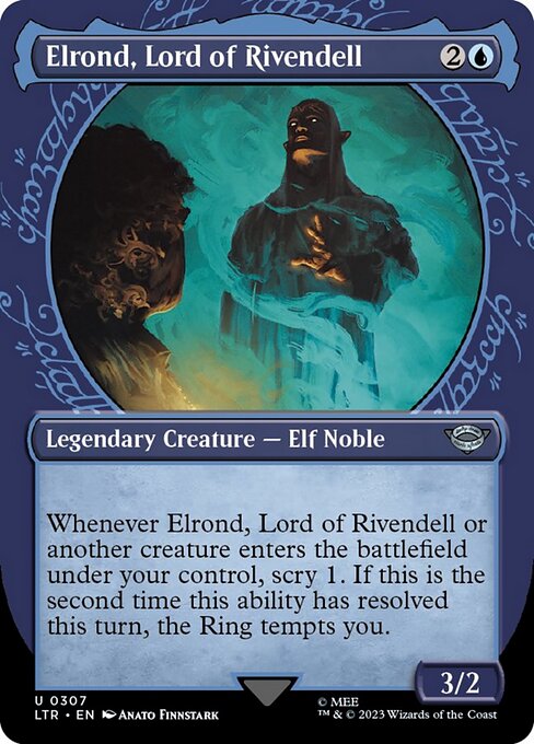 【Foil】【EN】裂け谷の王、エルロンド/Elrond, Lord of Rivendell [LTR] 青U No.307