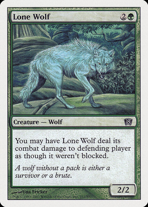 【Foil】【EN】一匹狼/Lone Wolf [8ED] 緑C No.262