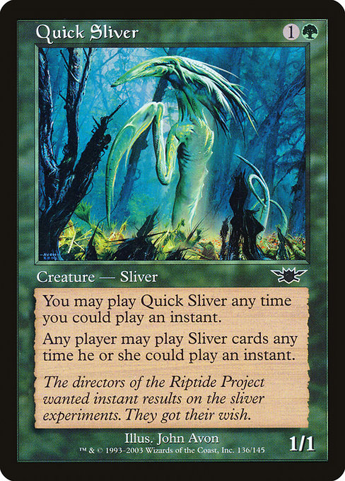 【Foil】【EN】活性スリヴァー/Quick Sliver [LGN] 緑C No.136