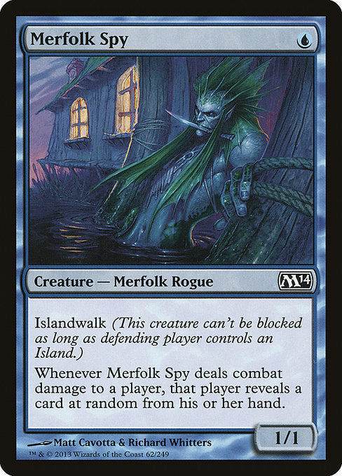 【Foil】【EN】マーフォークのスパイ/Merfolk Spy [M14] 青C No.62