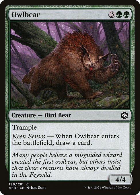 【EN】アウルベア/Owlbear [AFR] 緑C No.198