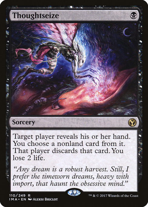 【Foil】【EN】思考囲い/Thoughtseize [IMA] 黒R No.110
