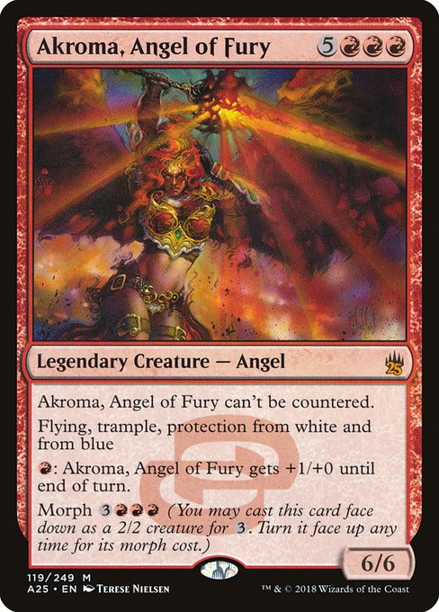 【Foil】【EN】憤怒の天使アクローマ/Akroma, Angel of Fury [A25] 赤M No.119
