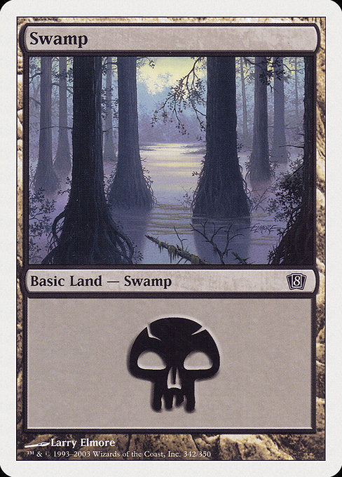 【Foil】【EN】沼/Swamp [8ED] 無C No.342