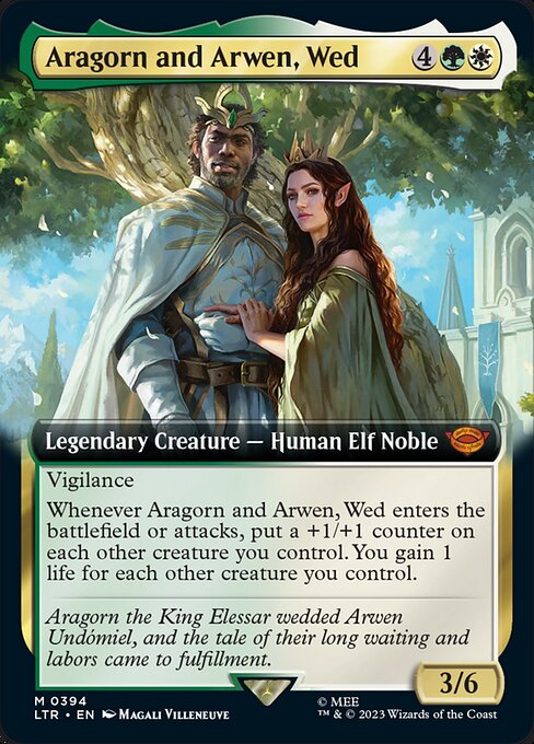 【Foil】【EN】契り結びし、アラゴルンとアルウェン/Aragorn and Arwen, Wed [LTR] 金M No.394
