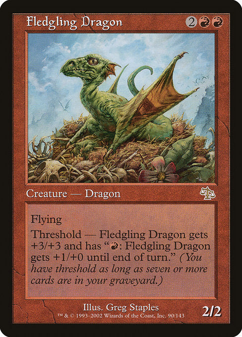【Foil】【EN】巣立つドラゴン/Fledgling Dragon [JUD] 赤R No.90
