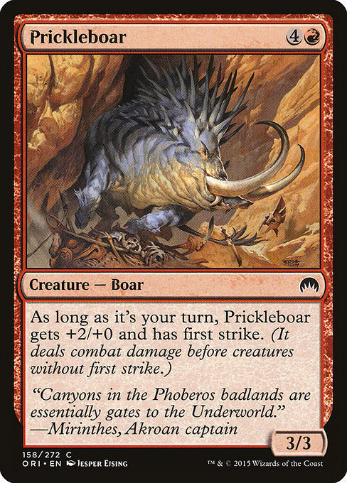 【Foil】【EN】トゲイノシシ/Prickleboar [ORI] 赤C No.158