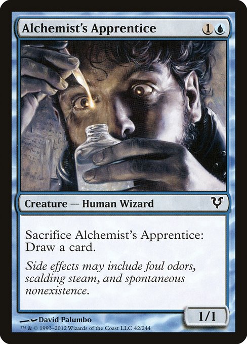 【Foil】【EN】錬金術師の弟子/Alchemist's Apprentice [AVR] 青C No.42