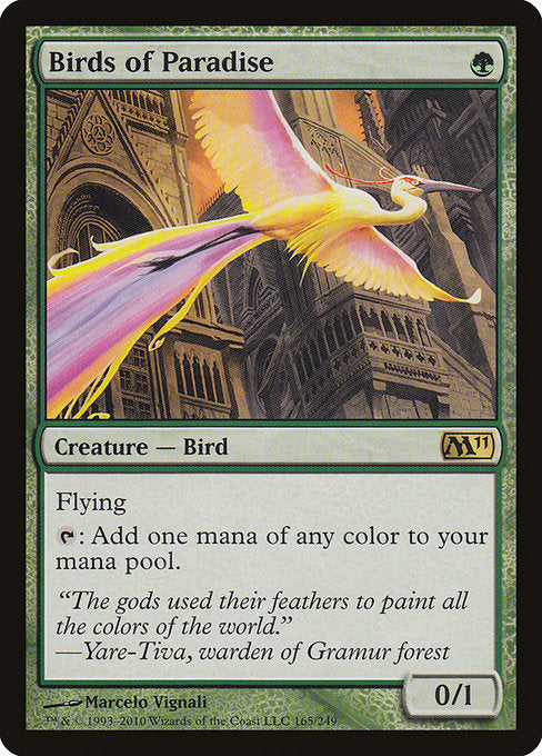 【Foil】【EN】極楽鳥/Birds of Paradise [M11] 緑R No.165