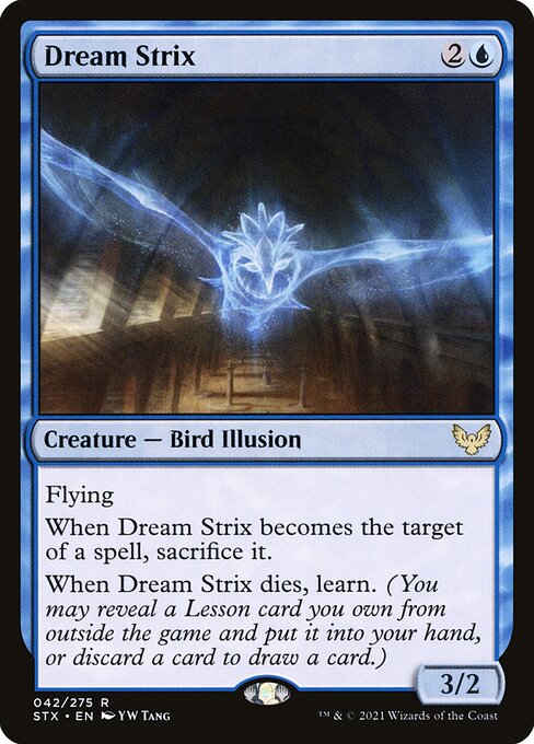 【Foil】【EN】夢の大梟/Dream Strix [STX] 青R No.42
