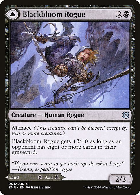 【Foil】【EN】Blackbloom Rogue // Blackbloom Bog [ZNR] 混U No.91