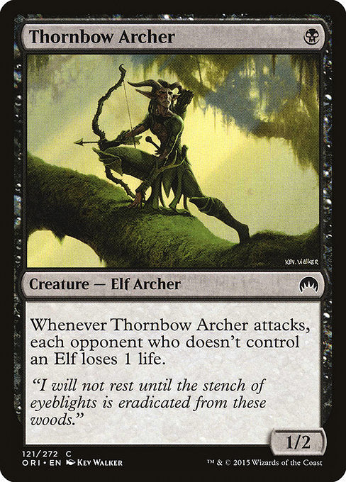 【Foil】【EN】茨弓の射手/Thornbow Archer [ORI] 黒C No.121