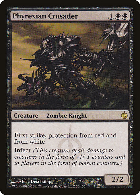 【Foil】【EN】ファイレクシアの十字軍/Phyrexian Crusader [MBS] 黒R No.50