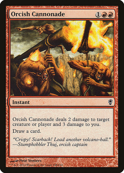 【Foil】【EN】オークの連続砲撃/Orcish Cannonade [CNS] 赤C No.148