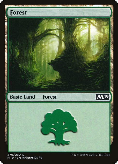 【Foil】【EN】森/Forest [M19] 無C No.279