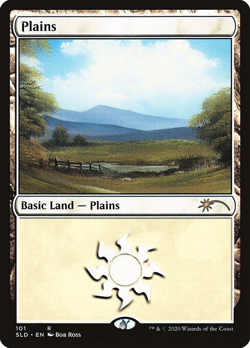 【Foil】【EN】平地/Plains [SLD] 無R No.101