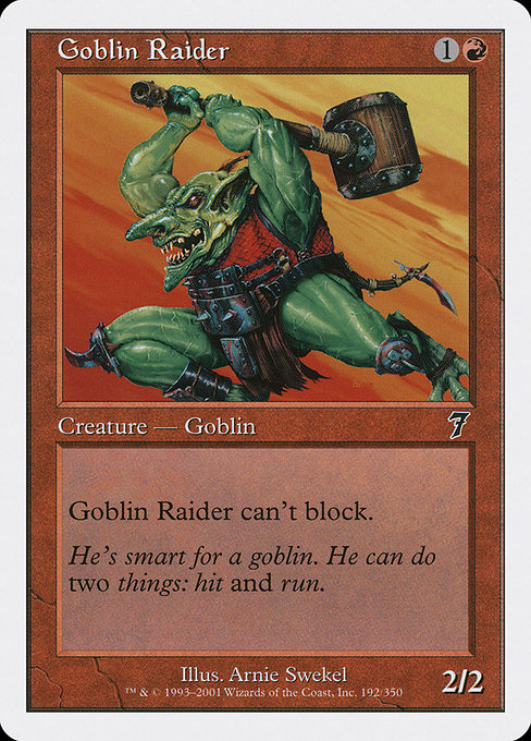 【Foil】【EN】ゴブリンの略奪者/Goblin Raider [7ED] 赤C No.192