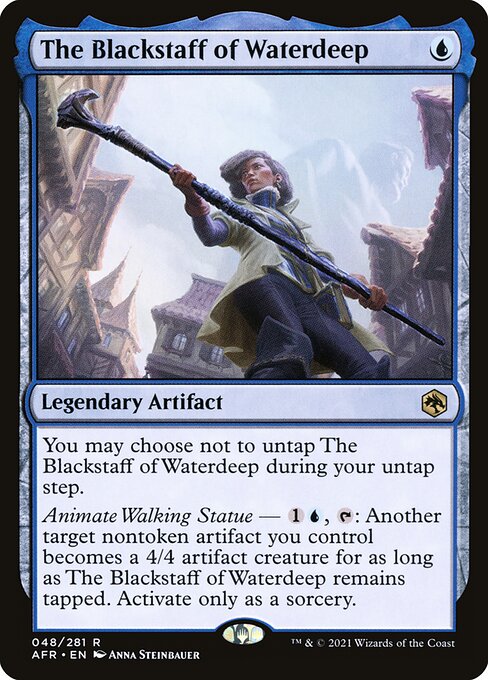 【Foil】【EN】ウォーターディープの黒杖/The Blackstaff of Waterdeep [AFR] 茶R No.48