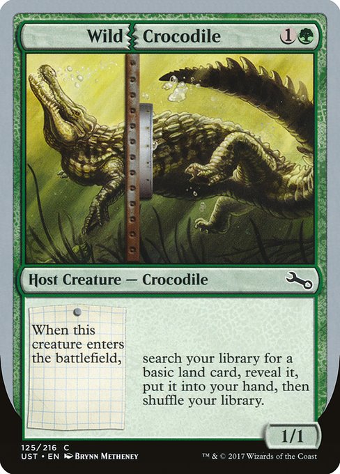 【Foil】【EN】Wild Crocodile [UST] 緑C No.125