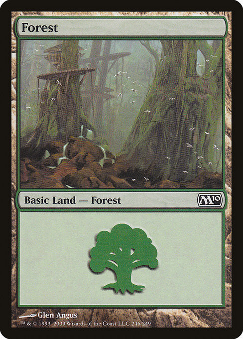 【Foil】【EN】森/Forest [M10] 無C No.246