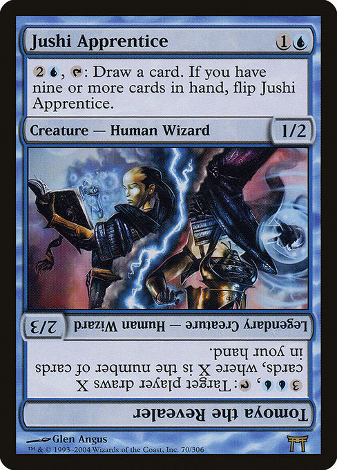 【Foil】【EN】Jushi Apprentice // Tomoya the Revealer [CHK] 青R No.70