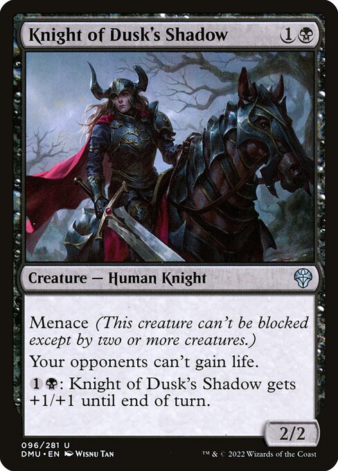 【Foil】【EN】暮影の騎士/Knight of Dusk's Shadow [DMU] 黒U No.96