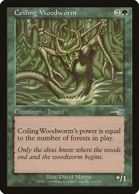 【Foil】【EN】とぐろ木食い虫/Coiling Woodworm [NEM] 緑U No.103