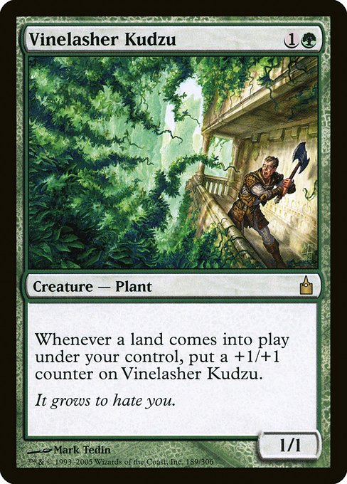【Foil】【EN】殴打蔦の葛/Vinelasher Kudzu [RAV] 緑R No.189