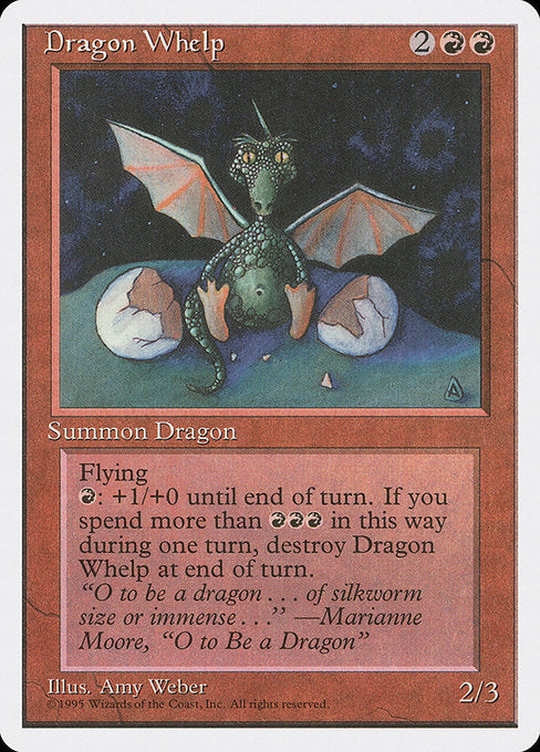 【EN】チビ・ドラゴン/Dragon Whelp [4ED] 赤U No.186