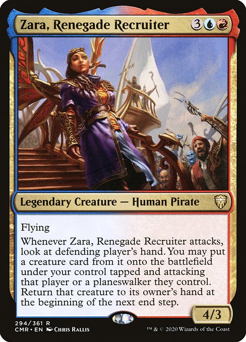 【Foil】【EN】改革派の勧誘者、ザラ/Zara, Renegade Recruiter [CMR] 金R No.294