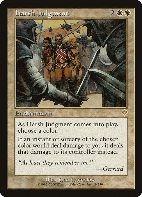 【Foil】【EN】苛酷な審判/Harsh Judgment [INV] 白R No.19