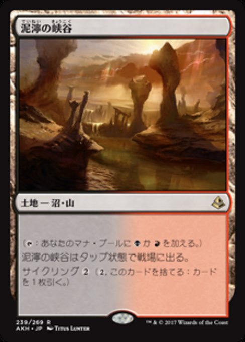 【Foil】【JP】泥濘の峡谷/Canyon Slough [AKH] 無R No.239