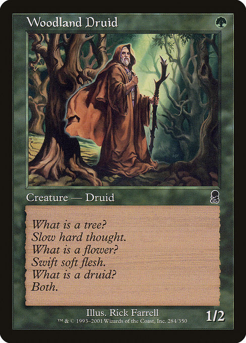 【Foil】【EN】森林地帯のドルイド/Woodland Druid [ODY] 緑C No.284