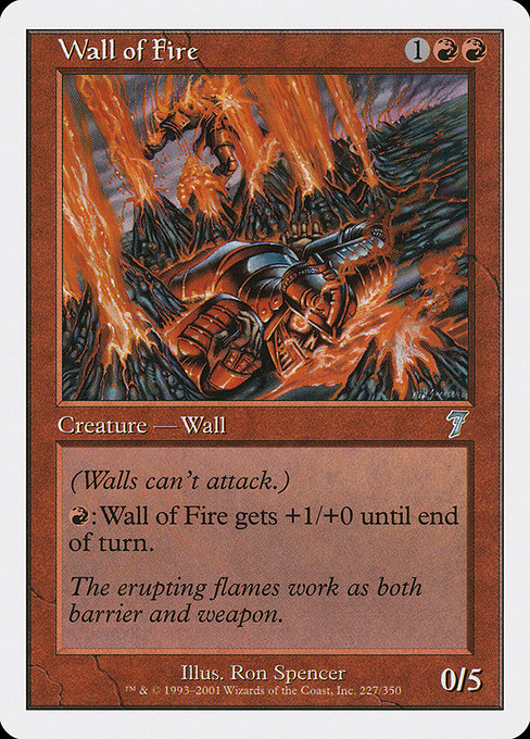 【Foil】【EN】炎の壁/Wall of Fire [7ED] 赤U No.227