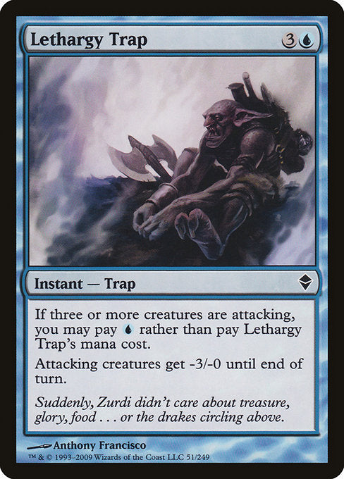 【Foil】【EN】無気力の罠/Lethargy Trap [ZEN] 青C No.51