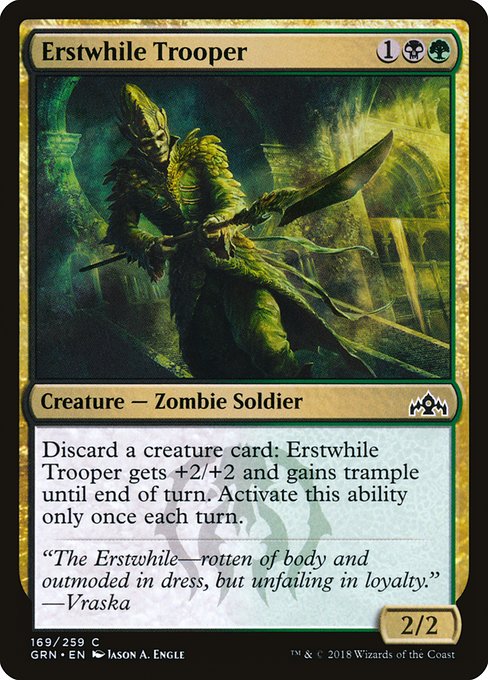 【Foil】【EN】往時軍の強兵/Erstwhile Trooper [GRN] 金C No.169