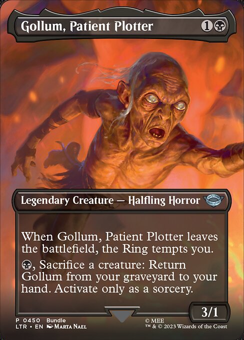 【Foil】【EN】忍耐強く企む者、ゴラム/Gollum, Patient Plotter [LTR] 黒U No.450