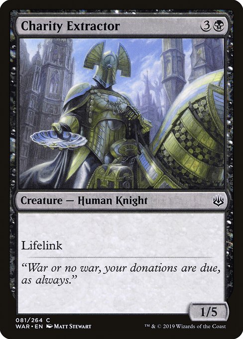 【Foil】【EN】募金取り/Charity Extractor [WAR] 黒C No.81