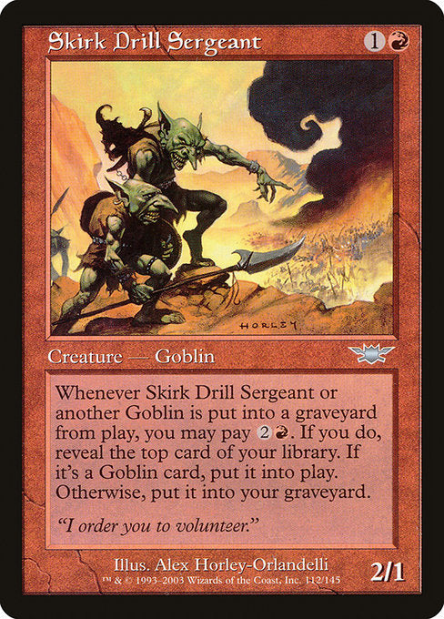 【Foil】【EN】スカークの教練教官/Skirk Drill Sergeant [LGN] 赤U No.112