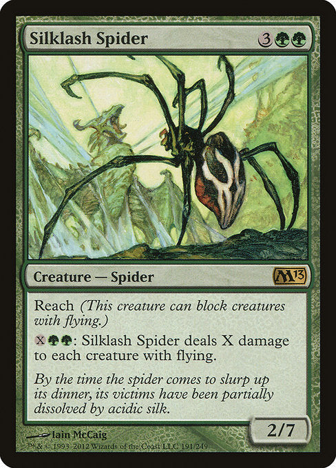 【Foil】【EN】絹鎖の蜘蛛/Silklash Spider [M13] 緑R No.191