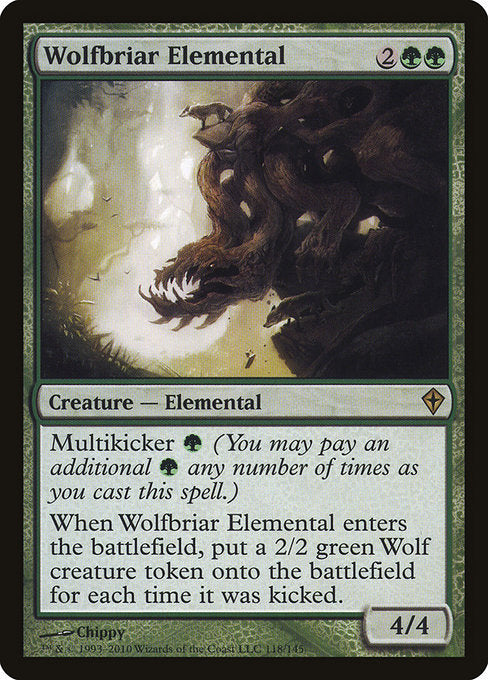 【Foil】【EN】狼茨の精霊/Wolfbriar Elemental [WWK] 緑R No.118