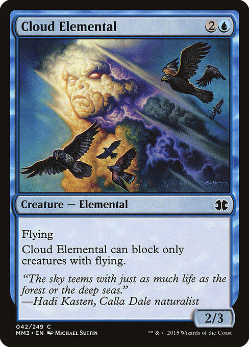 【Foil】【EN】雲の精霊/Cloud Elemental [MM2] 青C No.42