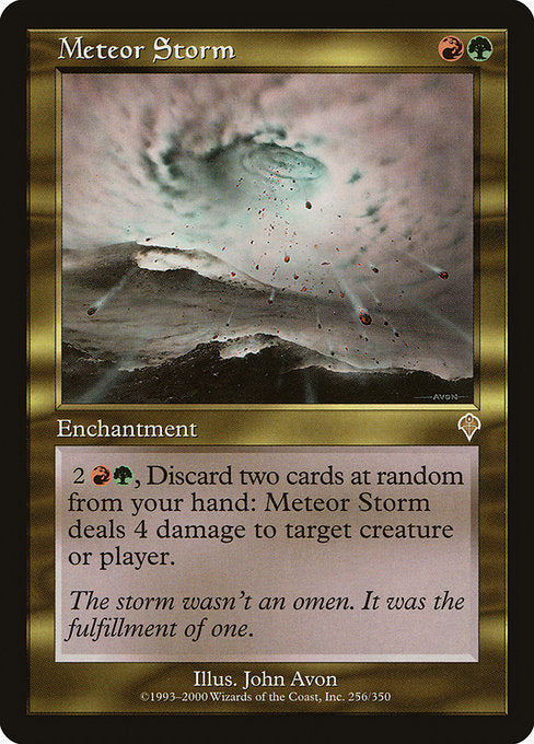 【Foil】【EN】隕石の嵐/Meteor Storm [INV] 金R No.256