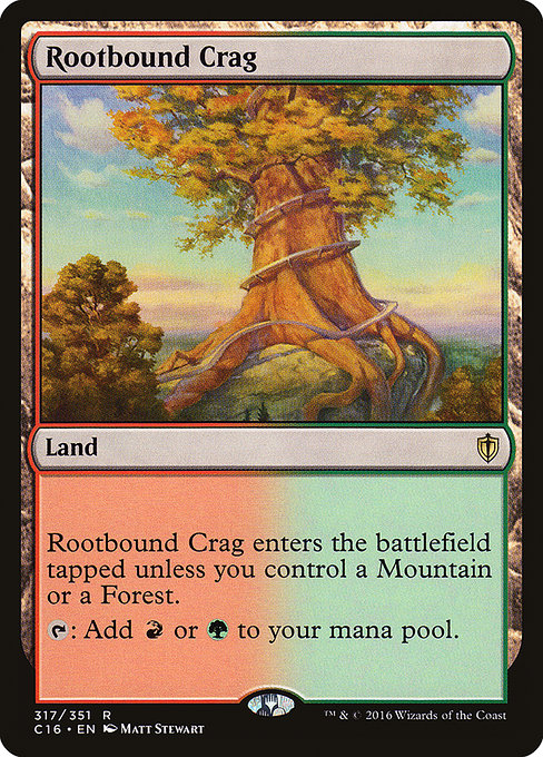 【EN】根縛りの岩山/Rootbound Crag [C16] 無R No.317